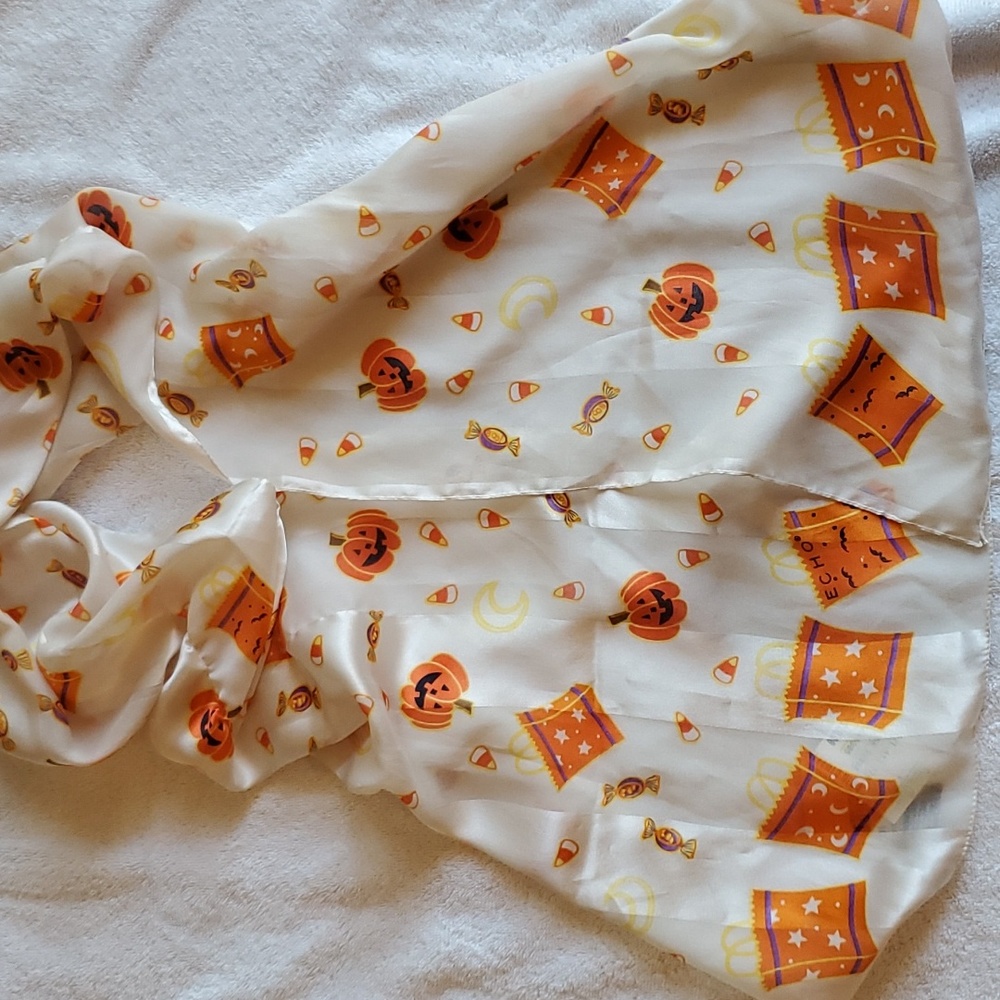 Nwt Vintage Echo Rectangular Scarf Halloween Them… - image 1